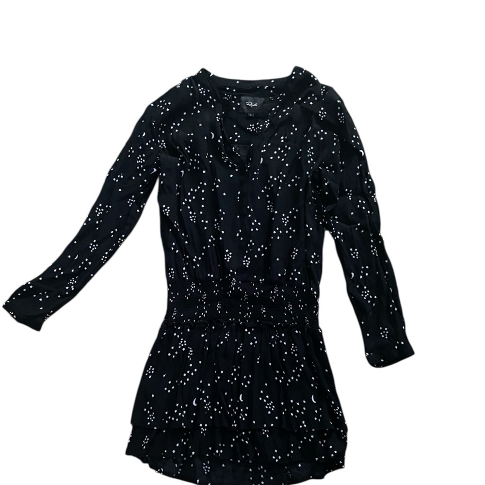 Black and White Long Sleeve Dress